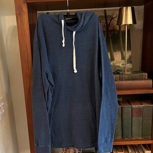O'Neill Navy Blue Hooded Pullover with White Drawstrings